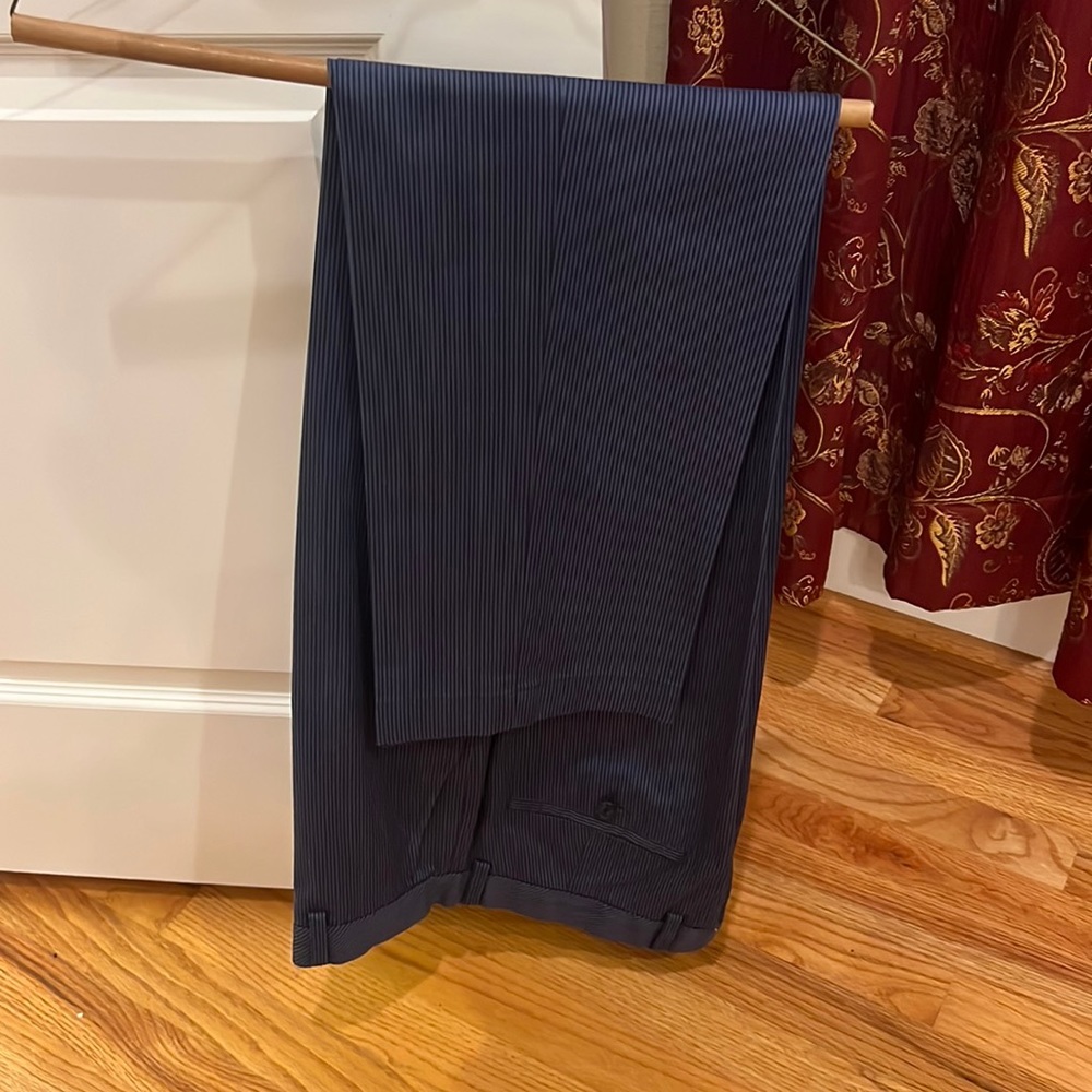 Navy Striped Clark Brooks Brothers Pants